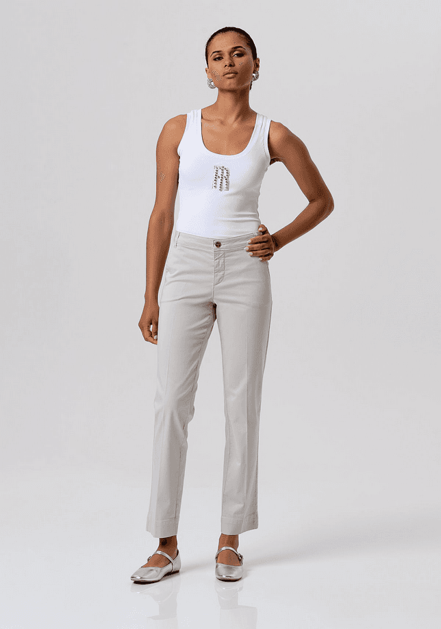 Fracomina pantalone chino donna sabbia - 4