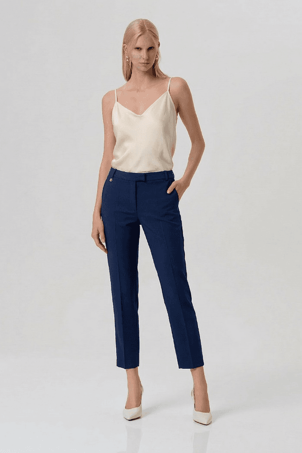 Fracomina pantalone chino donna darkblue - 4