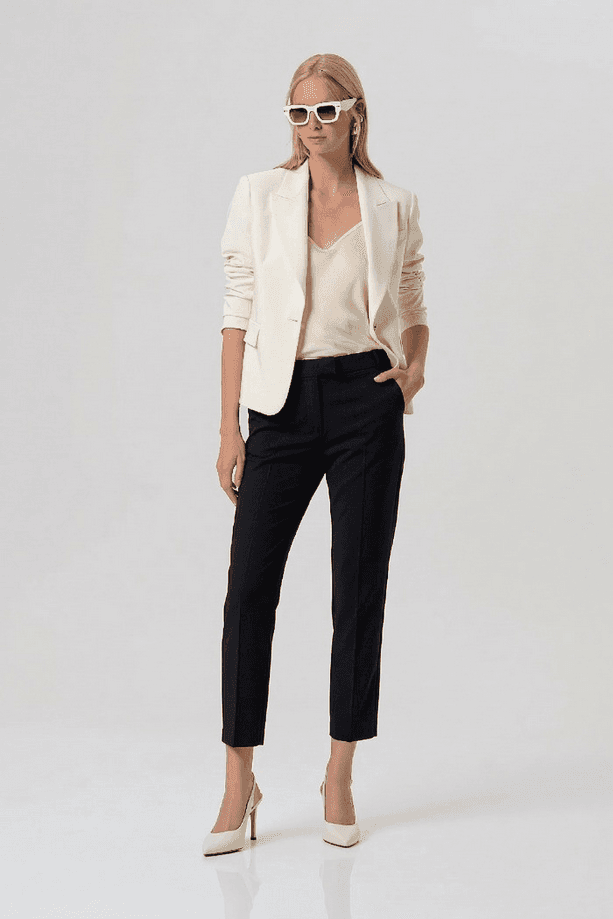 Fracomina pantalone chino donna nero - 4