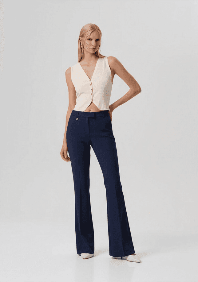 Fracomina pantalone a zampa donna darkblue - 5