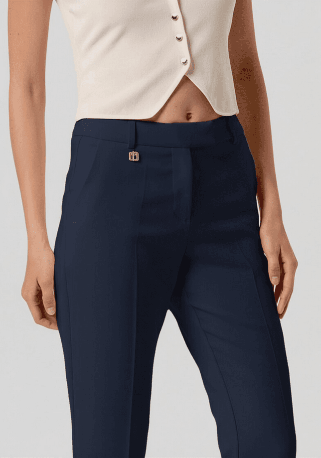 Fracomina pantalone a zampa donna darkblue - 2