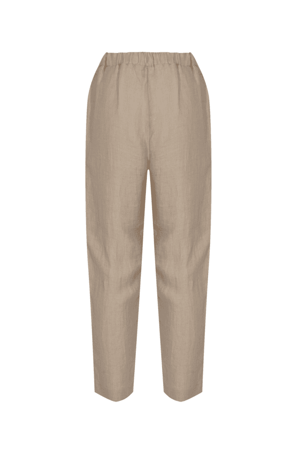 ALPHA STUDIO pantalone in lino donna beige