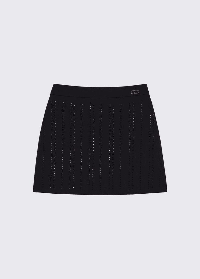 LIU JO KIDS minigonna con strass bambina nero - 3