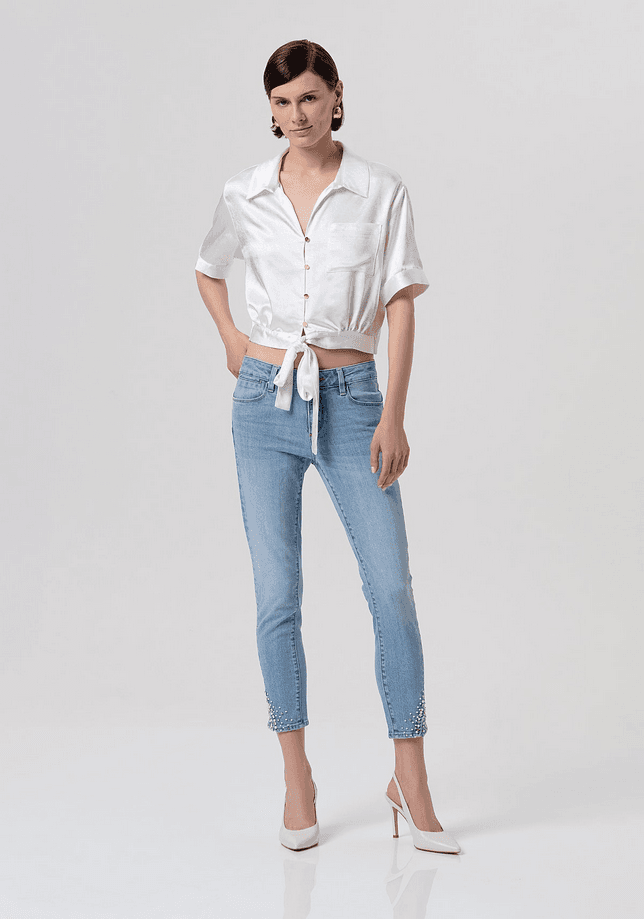 Fracomina jeans donna blu chiaro - 5