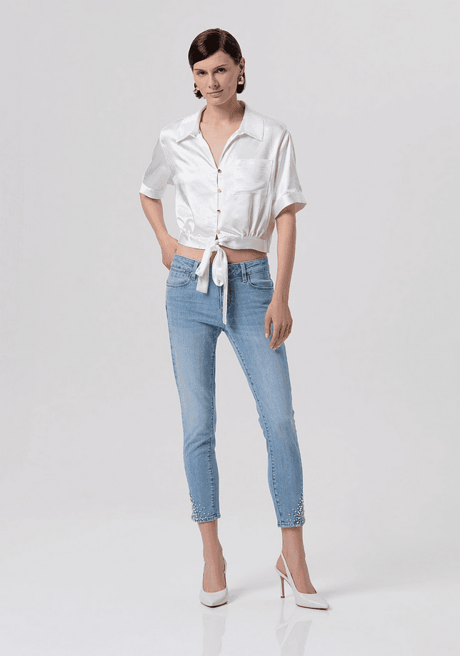 Fracomina jeans donna blu chiaro - 5