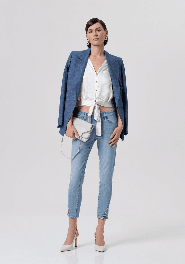 Fracomina jeans donna blu chiaro - 4