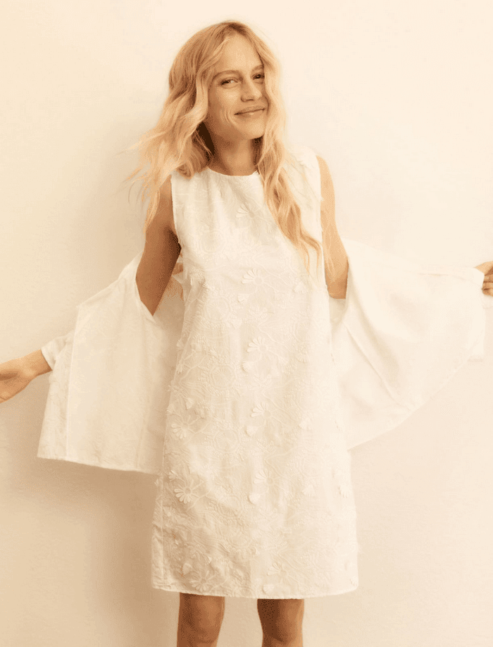 MARELLA abito ricamato donna bianco - 2