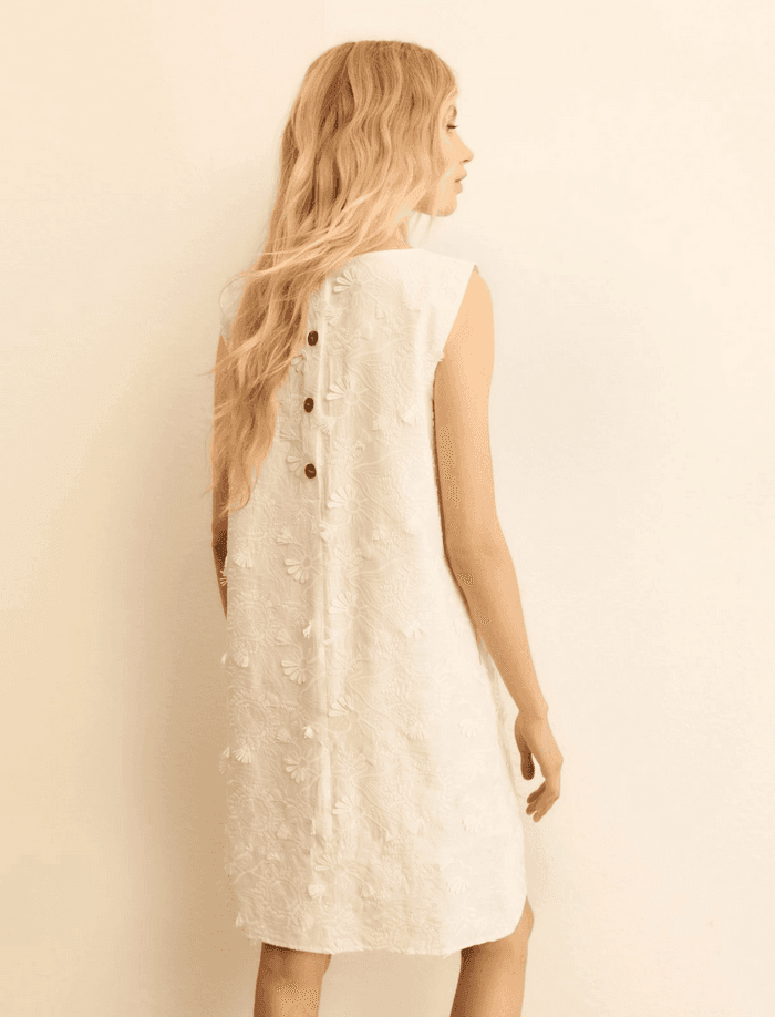 MARELLA abito ricamato donna bianco - 5