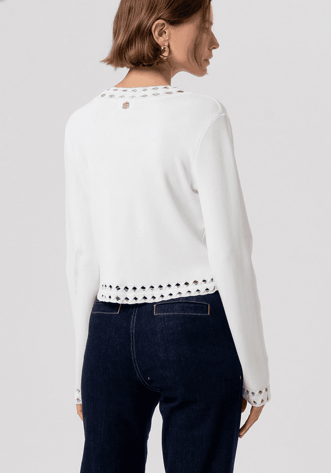 Fracomina cardigan donna crema - 3