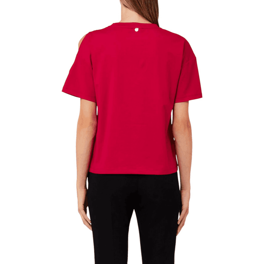 LIU JO t-shirt con ricami gioiello donna rosso - 3