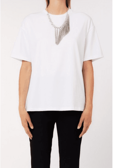 LIU JO t-shirt con collana donna bianco - 4
