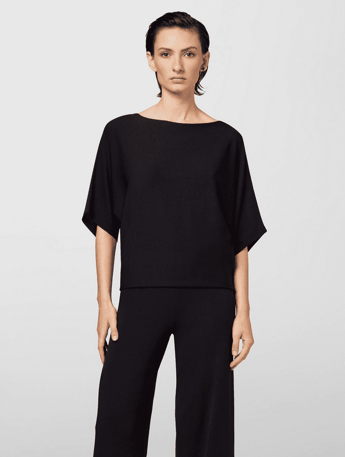 ALPHA STUDIO maglia con scollo a barca donna nero - 2