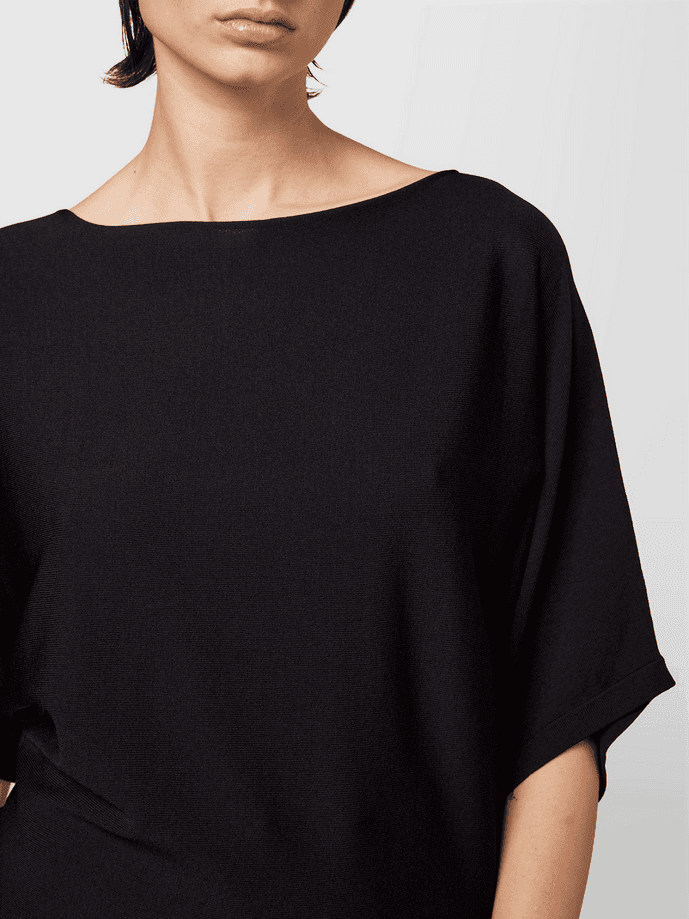 ALPHA STUDIO maglia con scollo a barca donna nero - 3