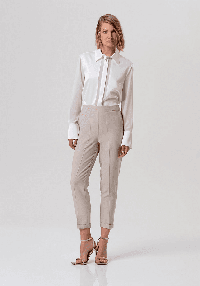 Fracomina pantalone chino donna sabbia - 5