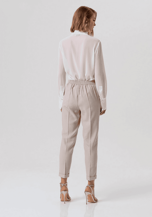 Fracomina pantalone chino donna sabbia - 3
