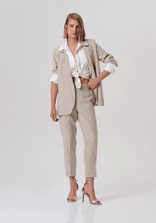 Fracomina pantalone chino donna sabbia - 4