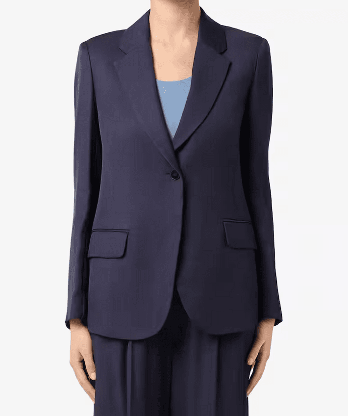MARELLA giacca misto lino donna blu - 4