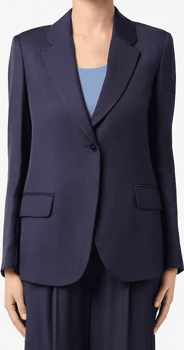 MARELLA giacca misto lino donna blu - 4