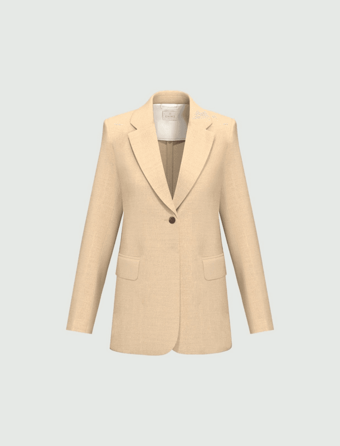 MARELLA giacca misto lino donna beige - 5