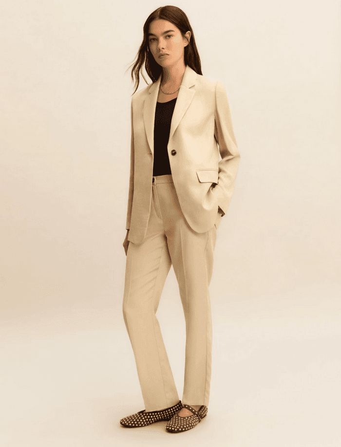 MARELLA giacca misto lino donna beige - 2