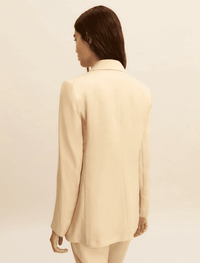 MARELLA giacca misto lino donna beige - 4