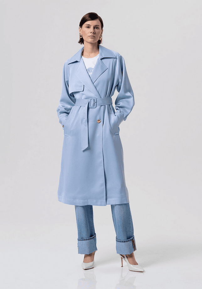 Fracomina giacca trench donna lightblue - 5