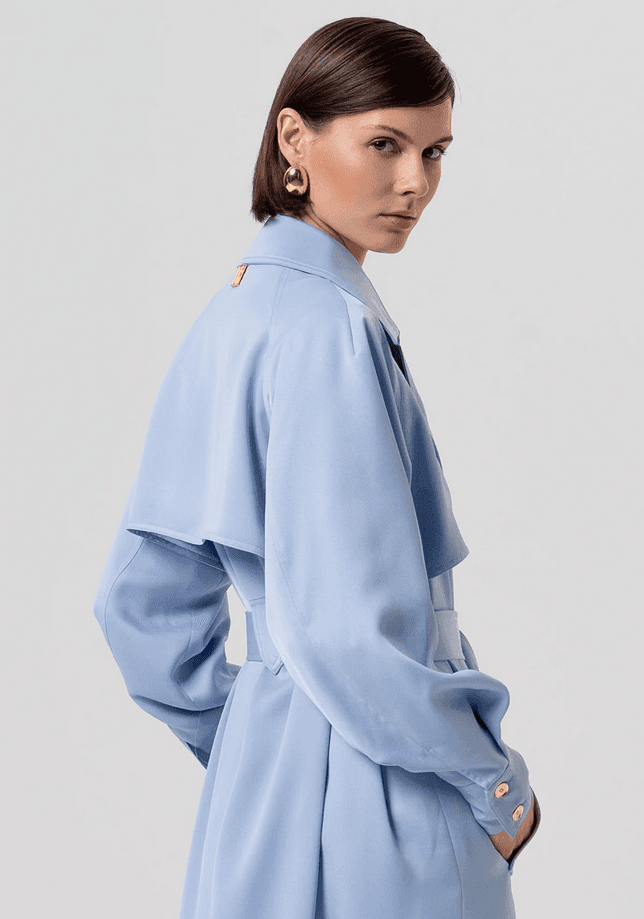Fracomina giacca trench donna lightblue - 3