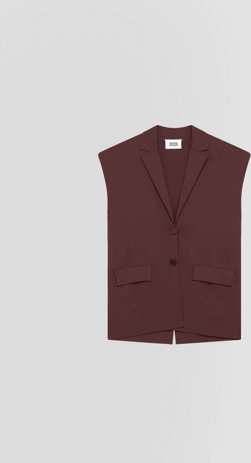 ALPHA STUDIO gilet donna marrone