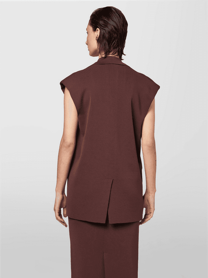 ALPHA STUDIO gilet donna marrone - 4