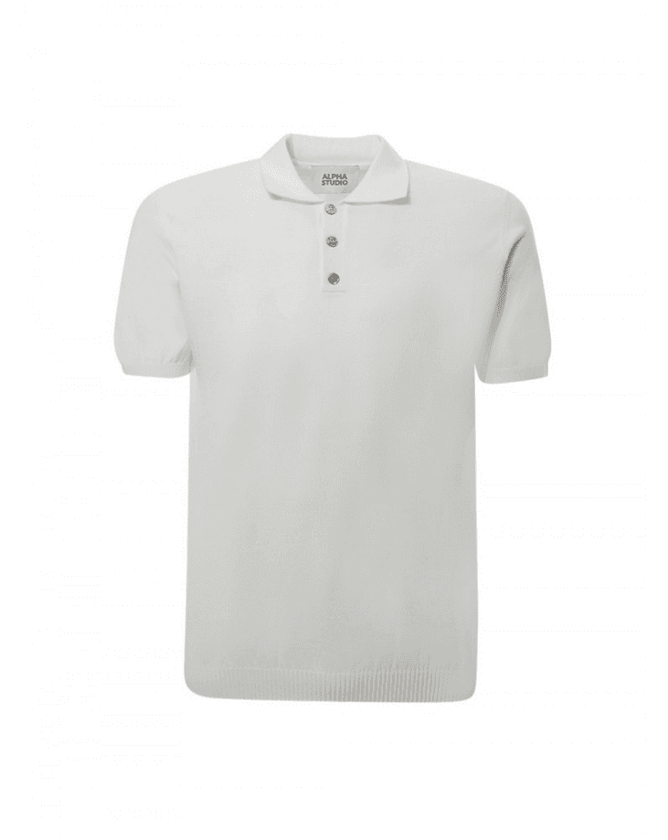 ALPHA STUDIO polo uomo bianco - 4