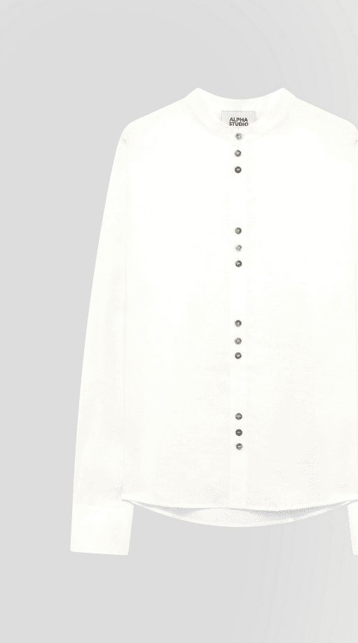 ALPHA STUDIO camicia coreana uomo bianco