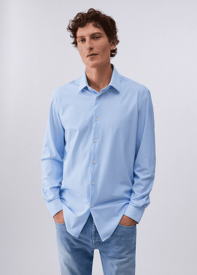 LIU JO camicia a quadretti uomo azzurro - 2