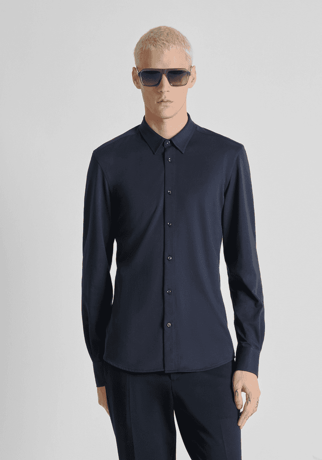 Antony Morato camicia napoli uomo blue marine - 2