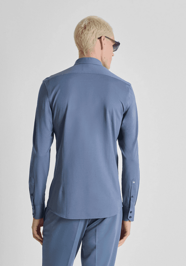 Antony Morato camicia napoli uomo blu china - 3