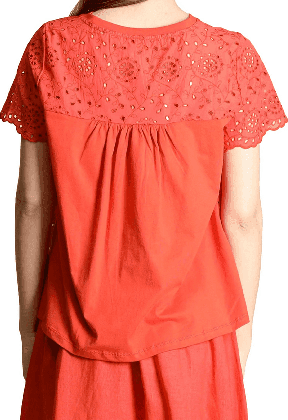 MARELLA t-shirt in sangallo donna rosso geranio - 2