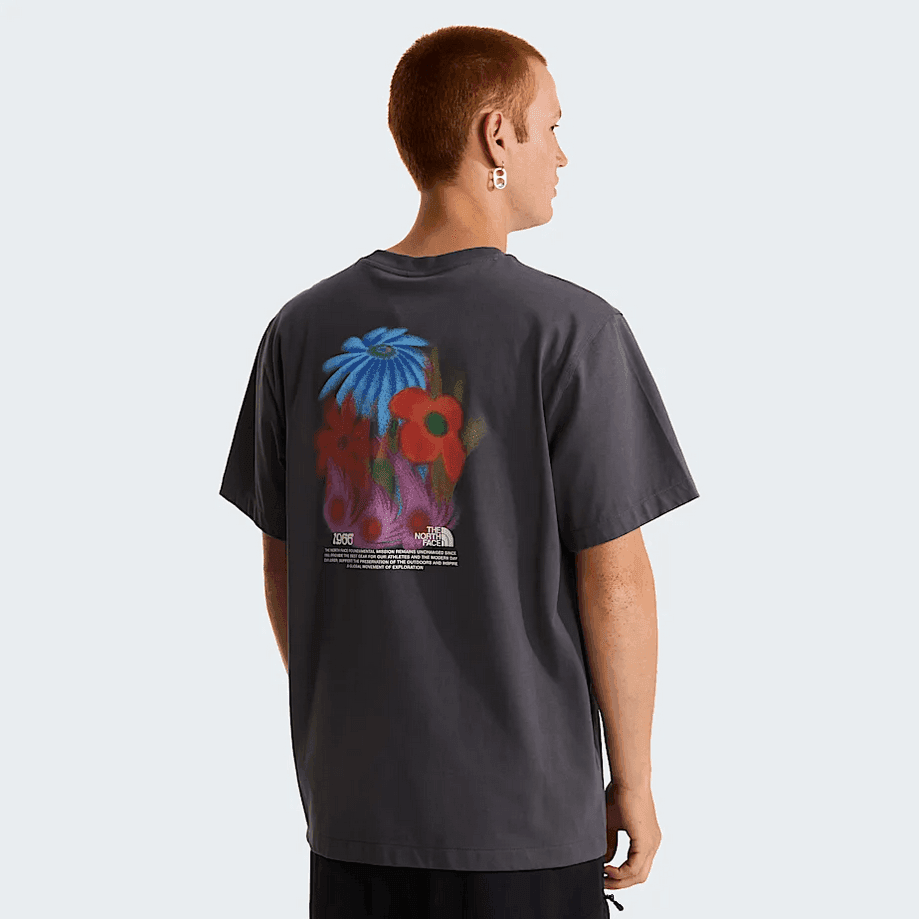 THE NORTH FACE t-shirt 1966 flora unisex antracite - 6