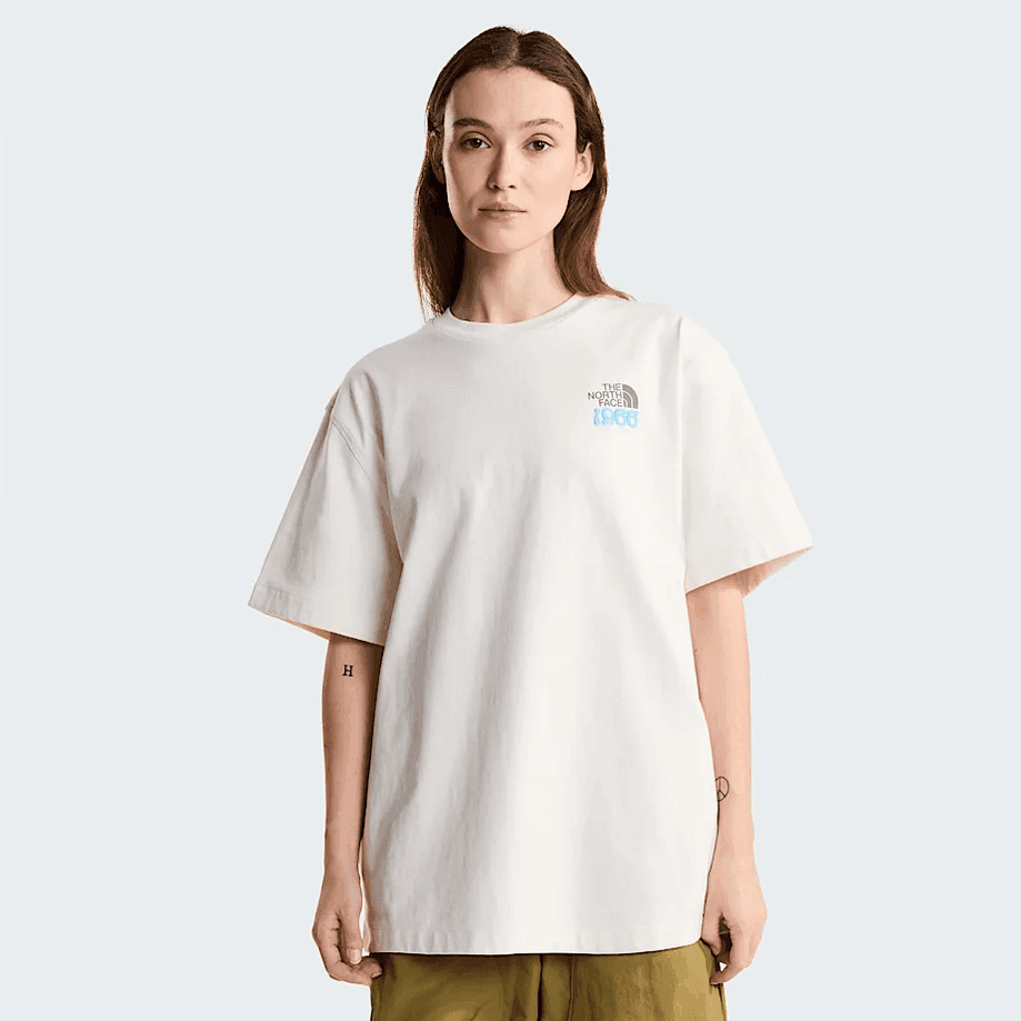 THE NORTH FACE t-shirt 1966 flora unisex bianco - 4