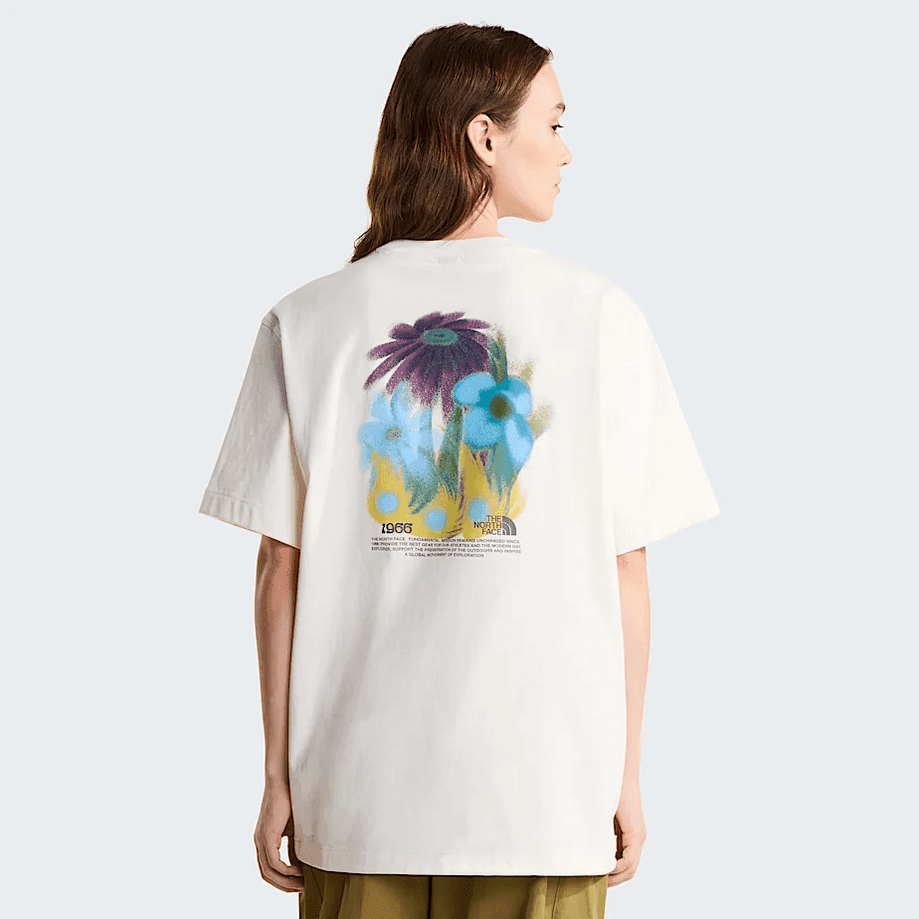 THE NORTH FACE t-shirt 1966 flora unisex bianco - 7