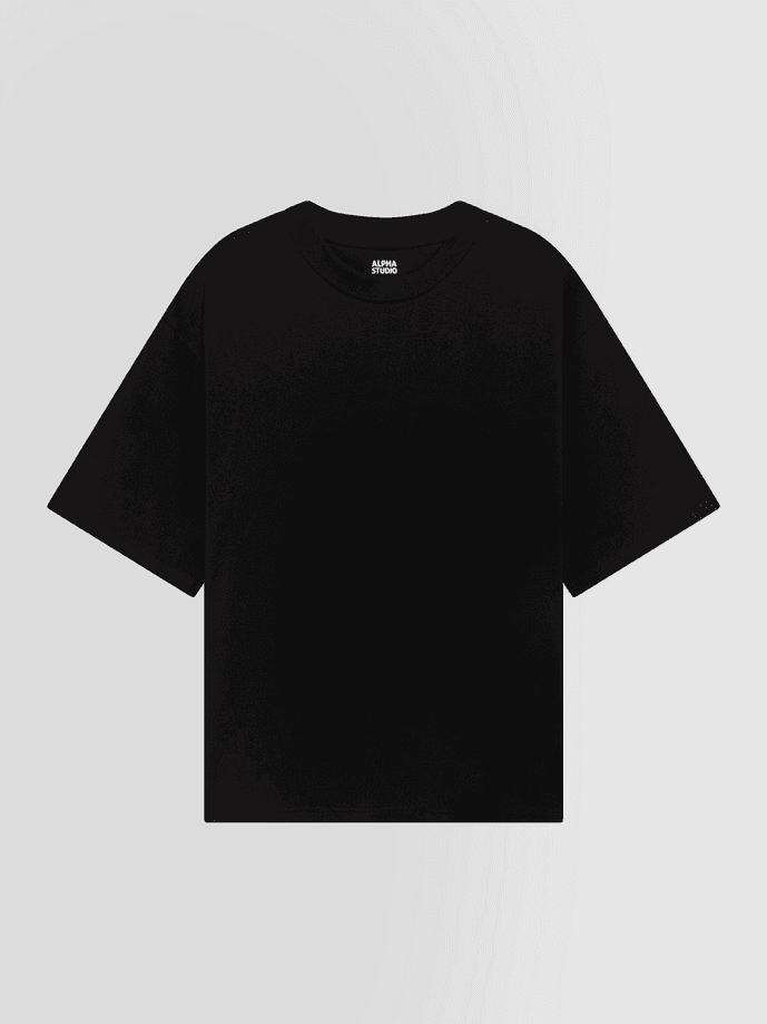 ALPHA STUDIO t-shirt uomo nero - 4