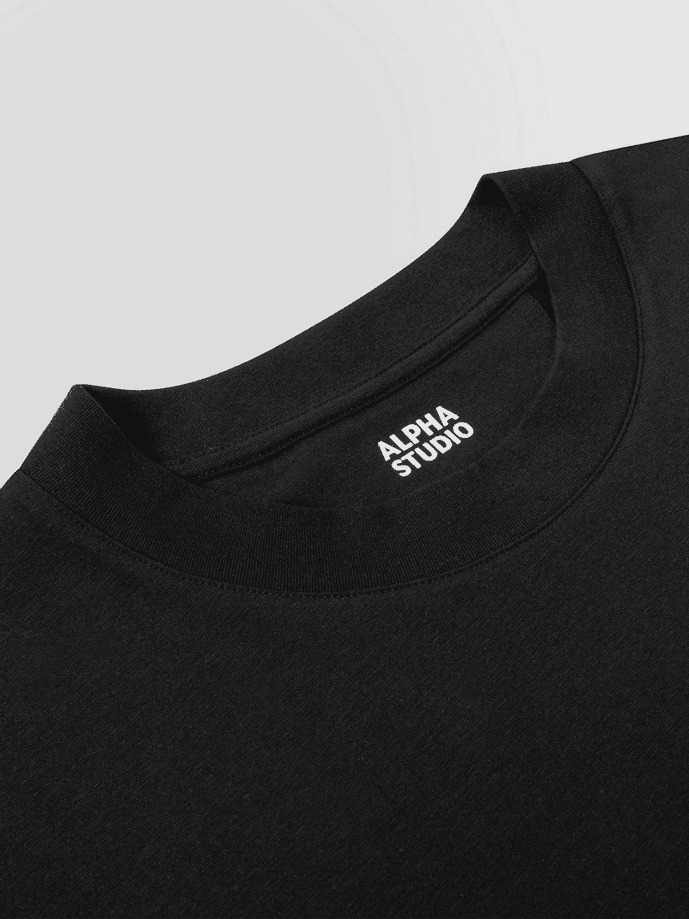 ALPHA STUDIO t-shirt uomo nero - 2