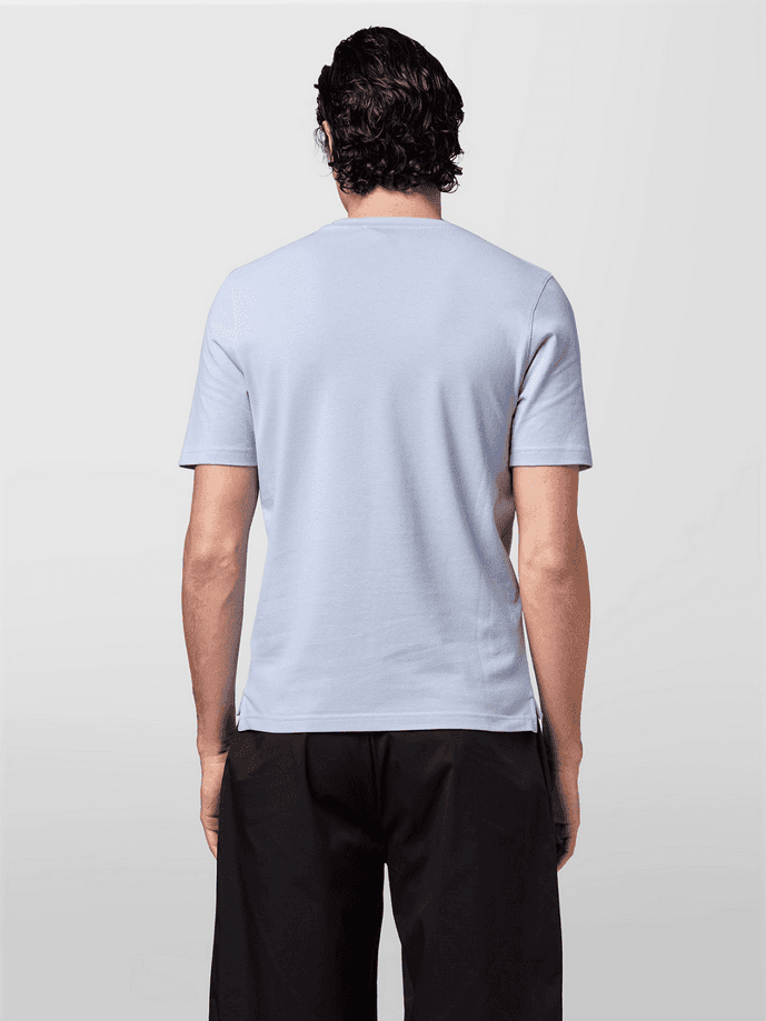 ALPHA STUDIO t-shirt con ricamo uomo celeste - 4