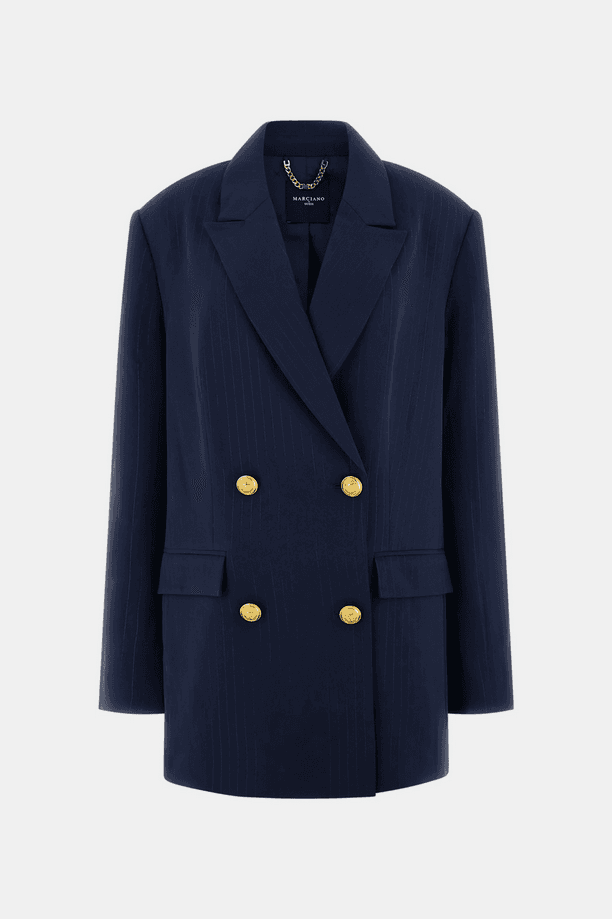 MARCIANO BY GUESS giacca a righe sottili donna blu scuro - 5