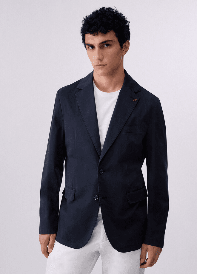 LIU JO giacca in raso uomo blu scuro - 2