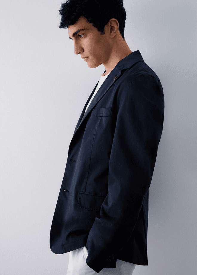 LIU JO giacca in raso uomo blu scuro - 3