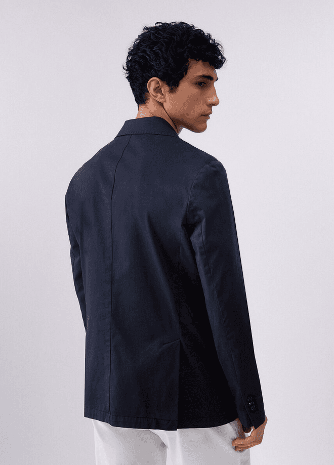 LIU JO giacca in raso uomo blu scuro - 4