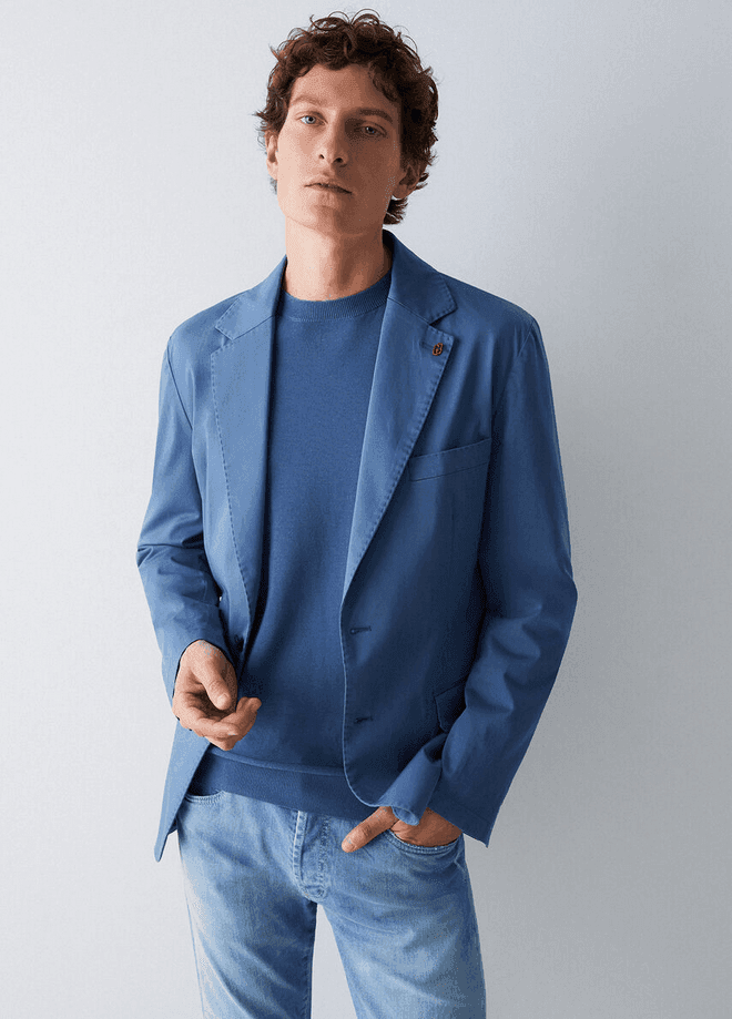 LIU JO giacca in raso uomo blu - 2