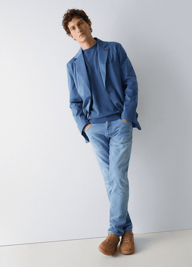 LIU JO giacca in raso uomo blu - 4