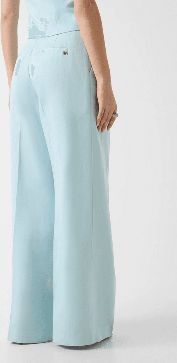 MARCIANO BY GUESS pantalone misto lino donna blu chiaro - 3