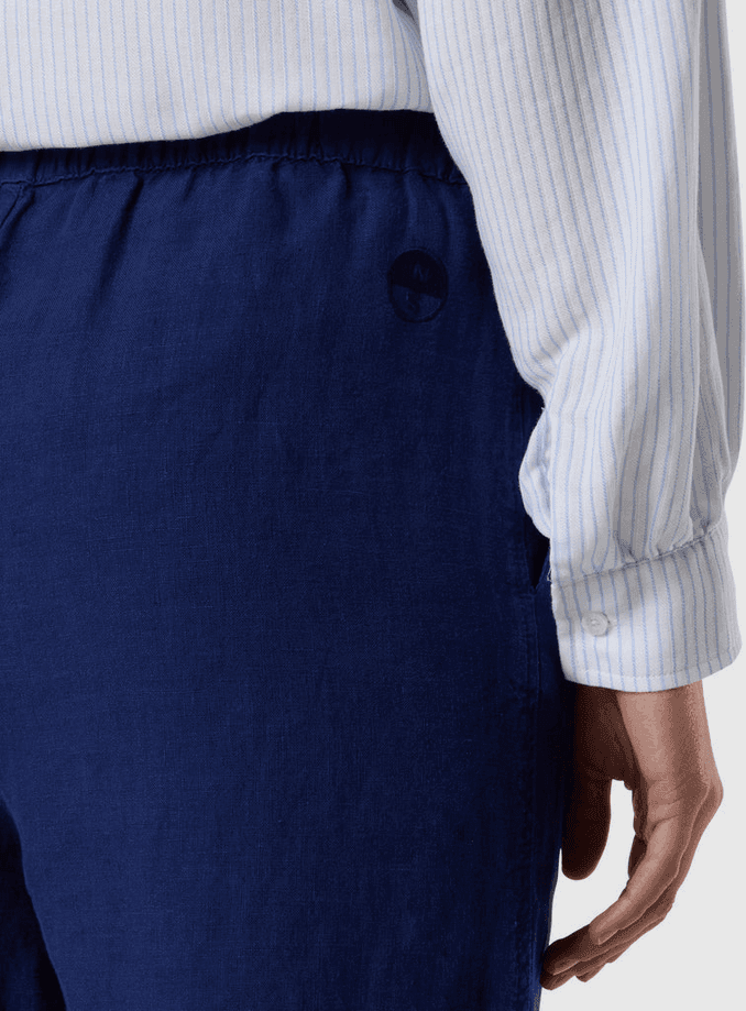 NORTH SAILS pantalone in lino donna blu - 4