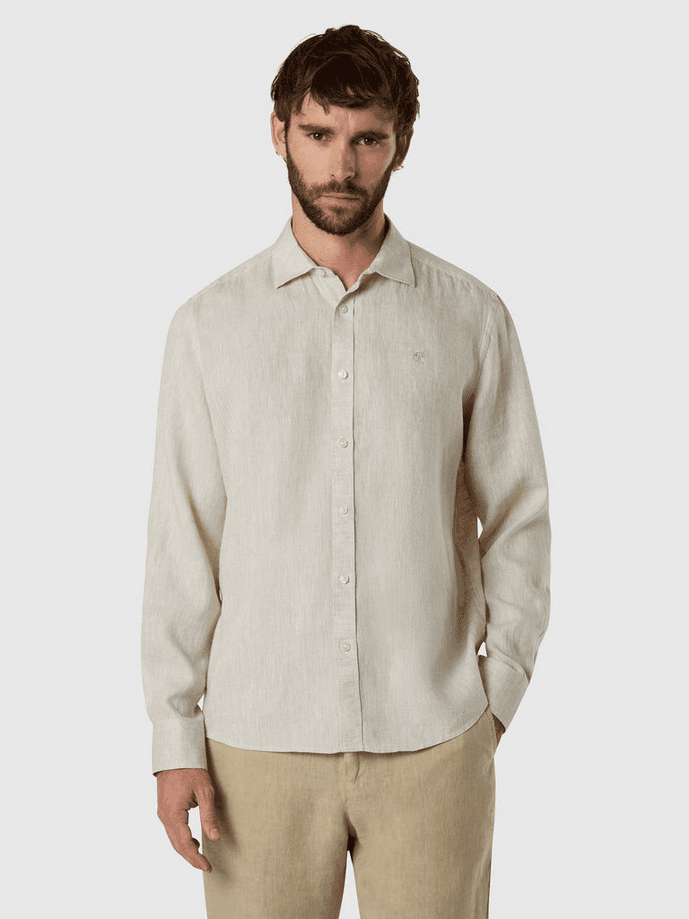 NORTH SAILS camicia in lino uomo beige - 2